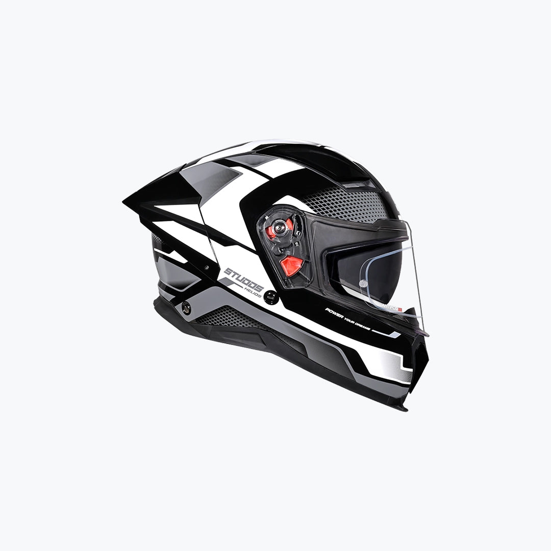STUDDS Helios D1 Asphalt WCV Full Face Helmet Black N4 Grey