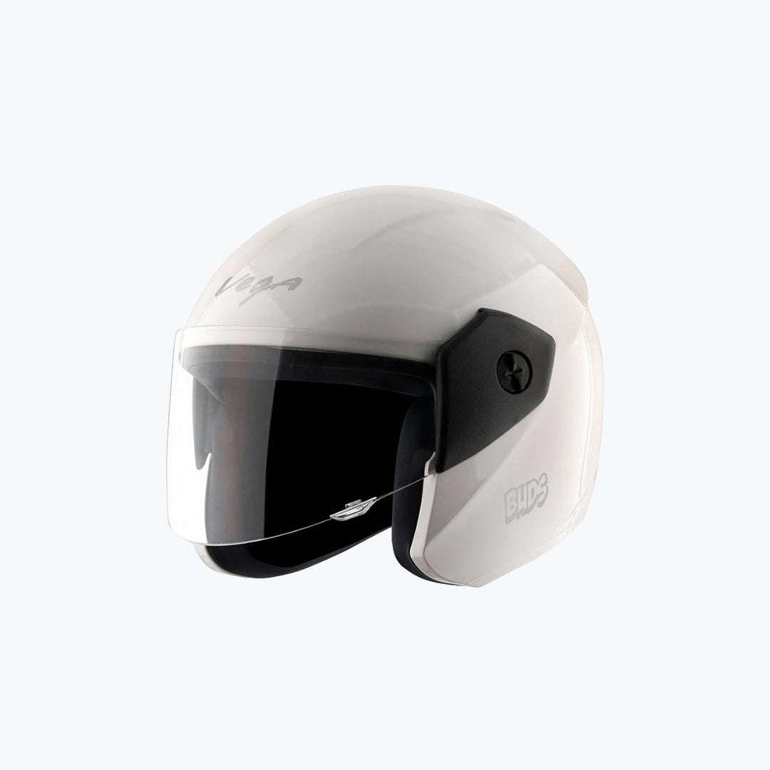 Vega Buds DX Without Peak Solid White Full Face Helmet XS