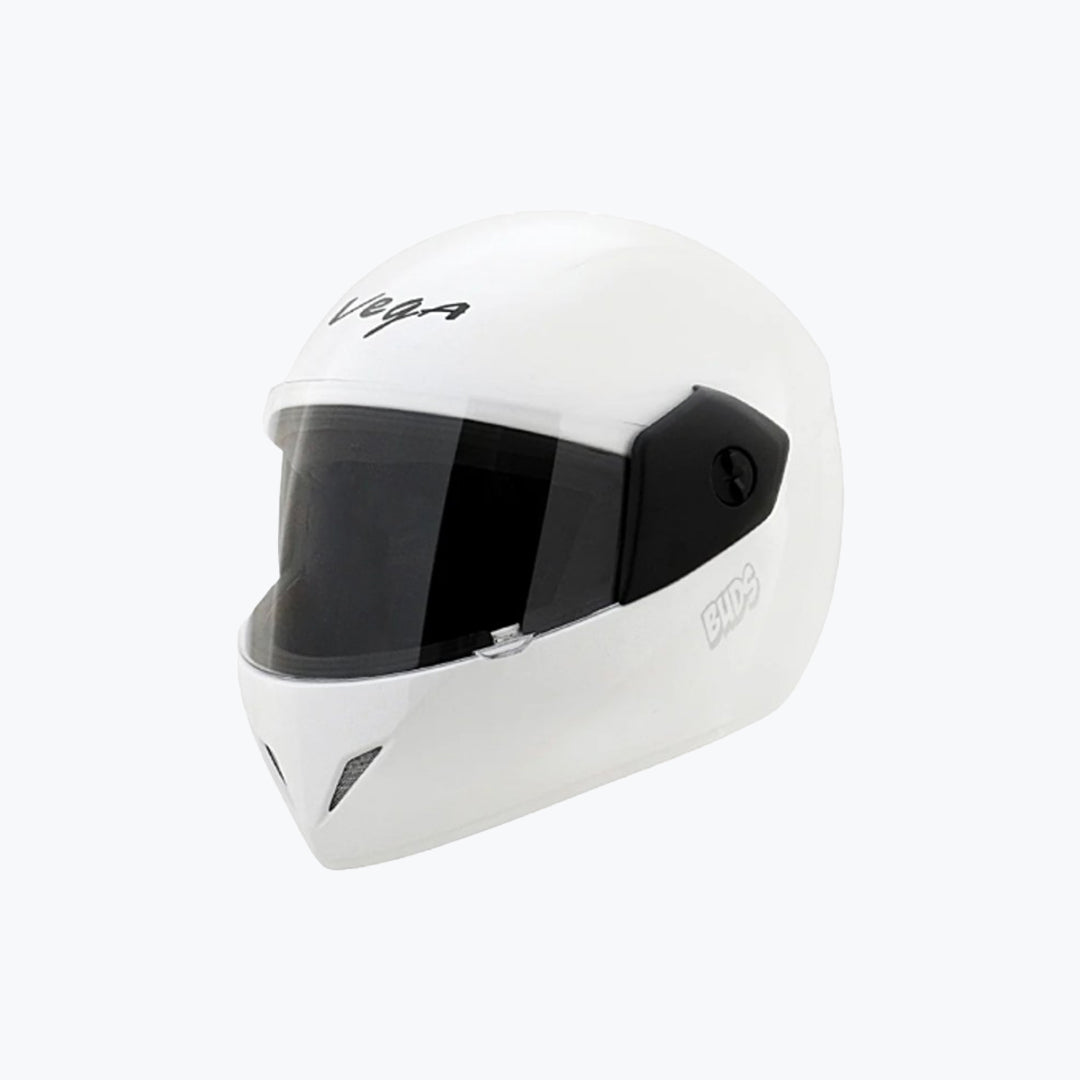 Vega Buds DX Full Face Helmet Solid White / Solid Blue XS