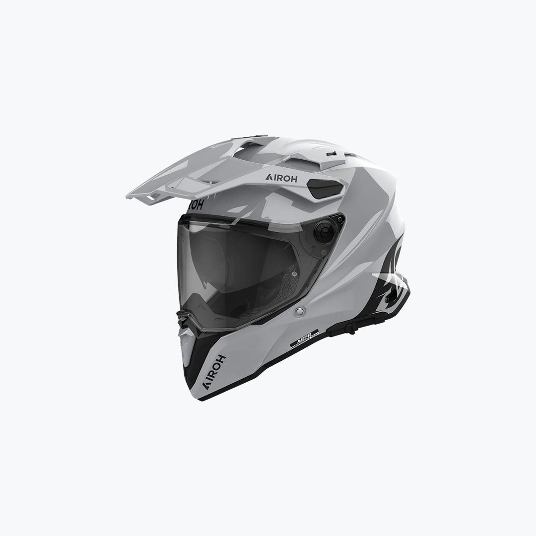 AIROH Commander 2 Color Cement Grey Gloss Helmet XL