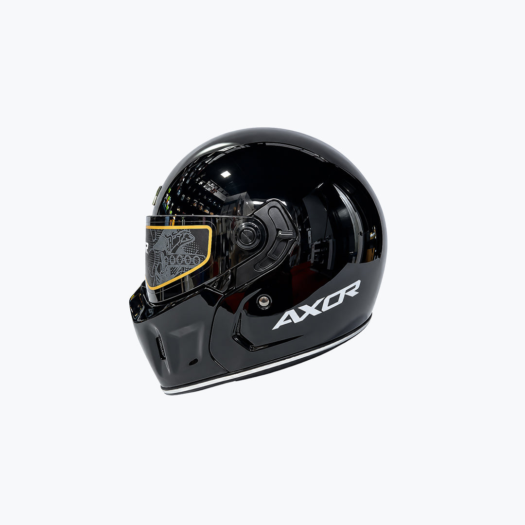 AXOR Retro Dominator Solid Black Helmet