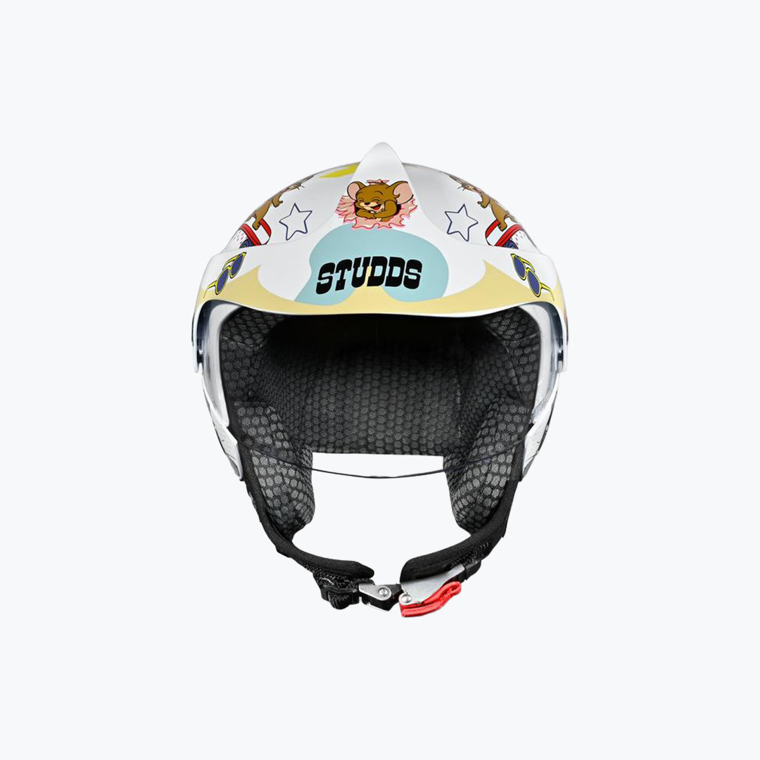 STUDDS Marshall Kids Tom & Jerry Open Face Motorcycle Helmet