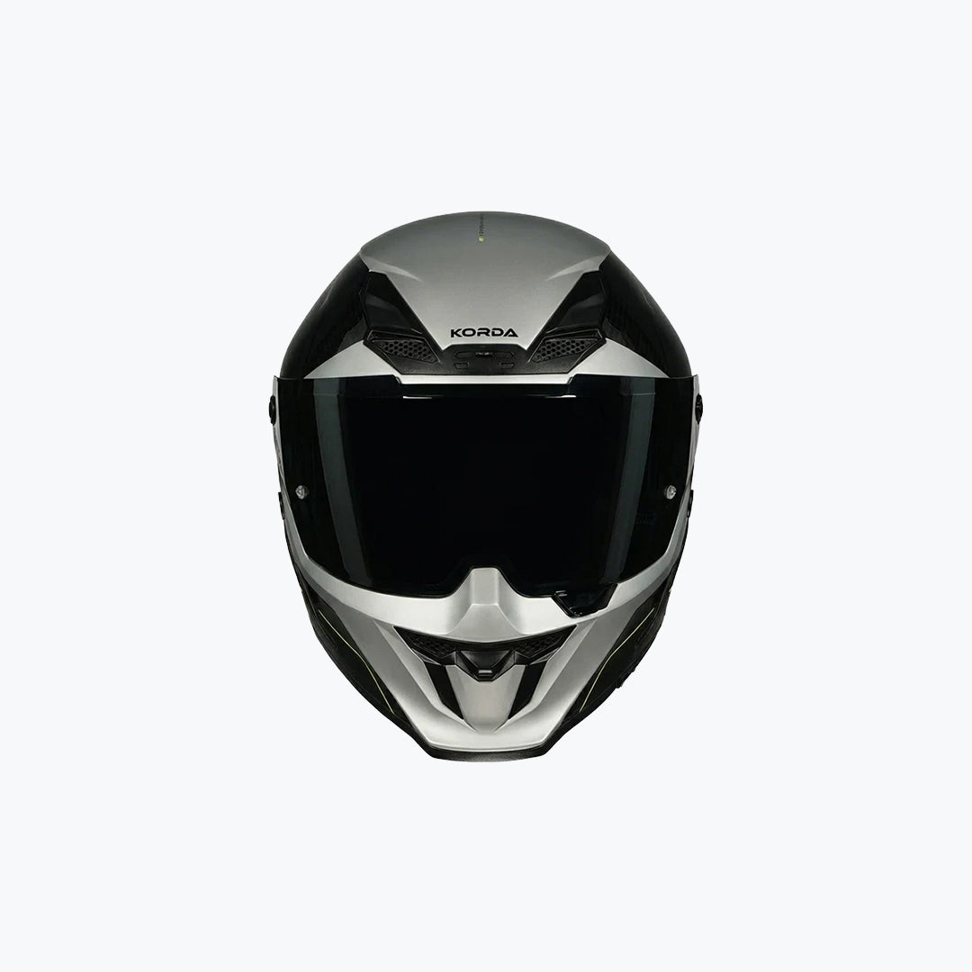 KORDA Icon Nyx Matt Black Grey Full Face Motorcycle Helmet