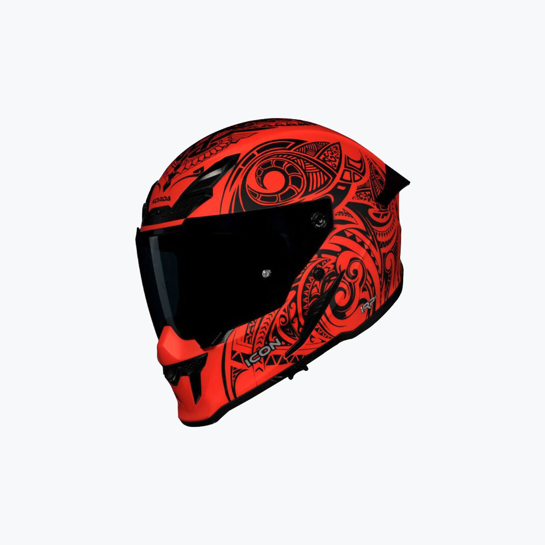 KORDA Icon Maori Matt Red Full Face Helmet
