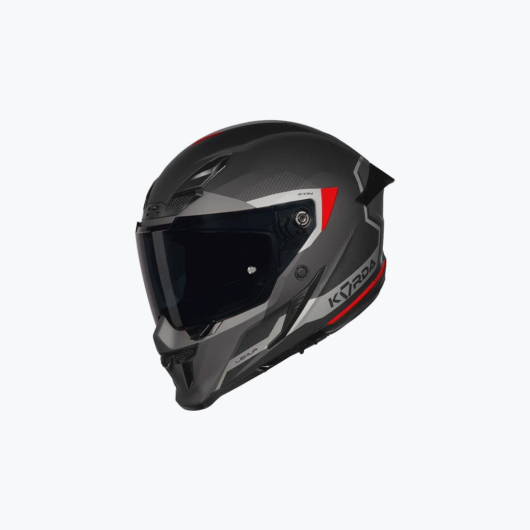 KORDA Icon Lemur B Matt Red Full Face Helmet