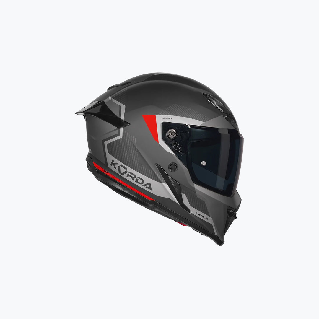 KORDA Icon Lemur B Matt Red Full Face Helmet