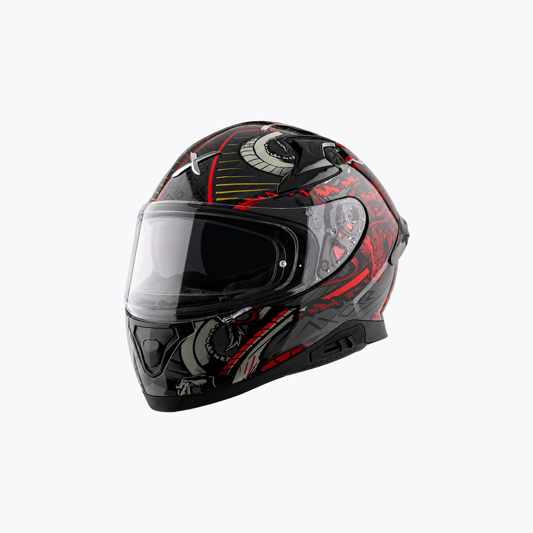 AXOR Apex Scratch Black Red Helmet