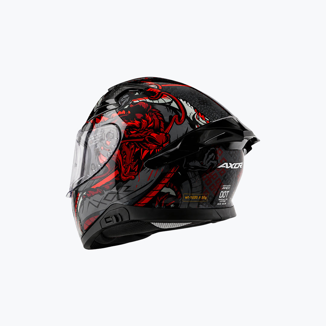 AXOR Apex Scratch Black Red Helmet