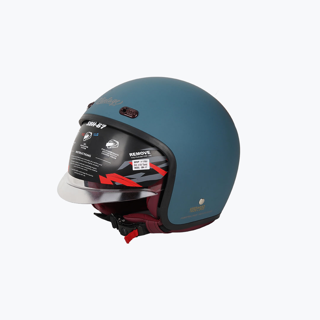 Steelbird SBH-67 Vintage DOT 5.0 Open Face Motorcycle Helmet