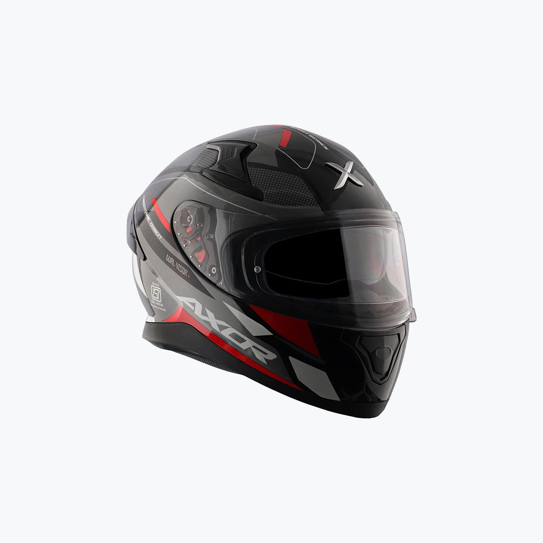 AXOR Apex Turbine Black Red Grey Full Face Helmet