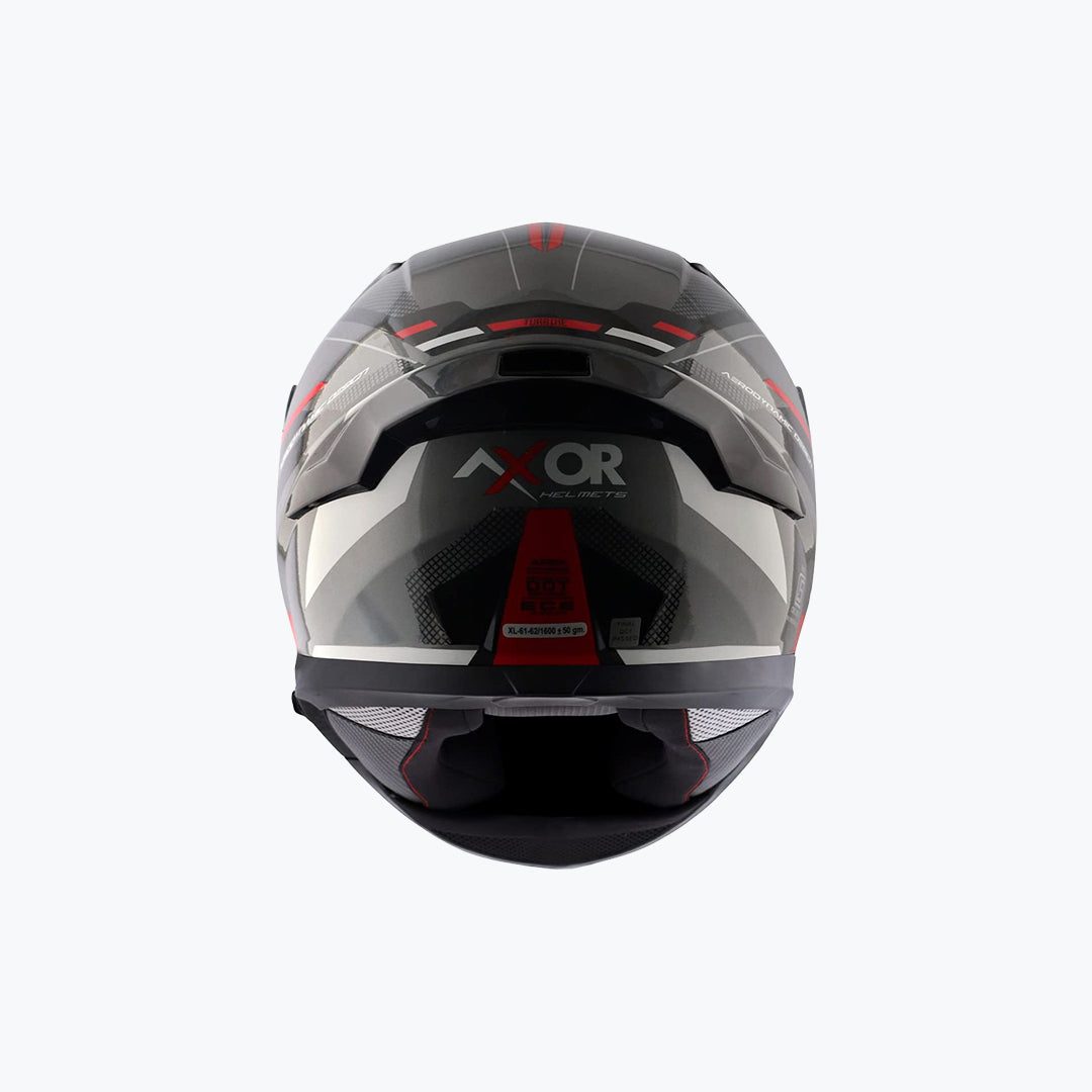 AXOR Apex Turbine Black Red Grey Full Face Helmet