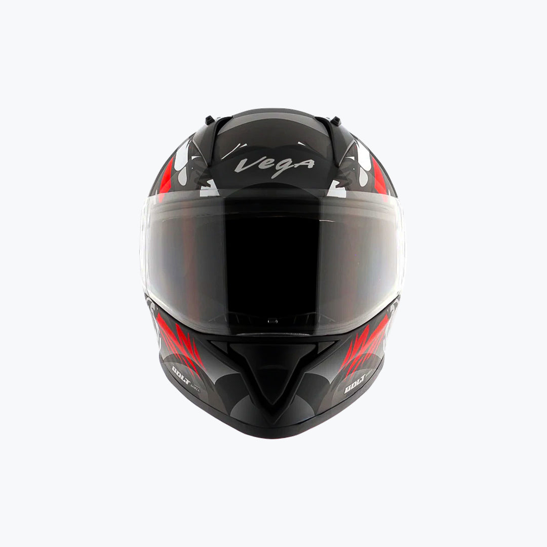 Vega Bolt DX Bunny Full Face Helmet Black Red