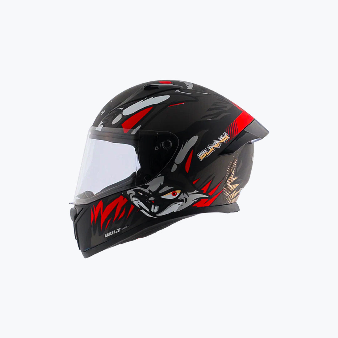 Vega Bolt DX Bunny Full Face Helmet Black Red