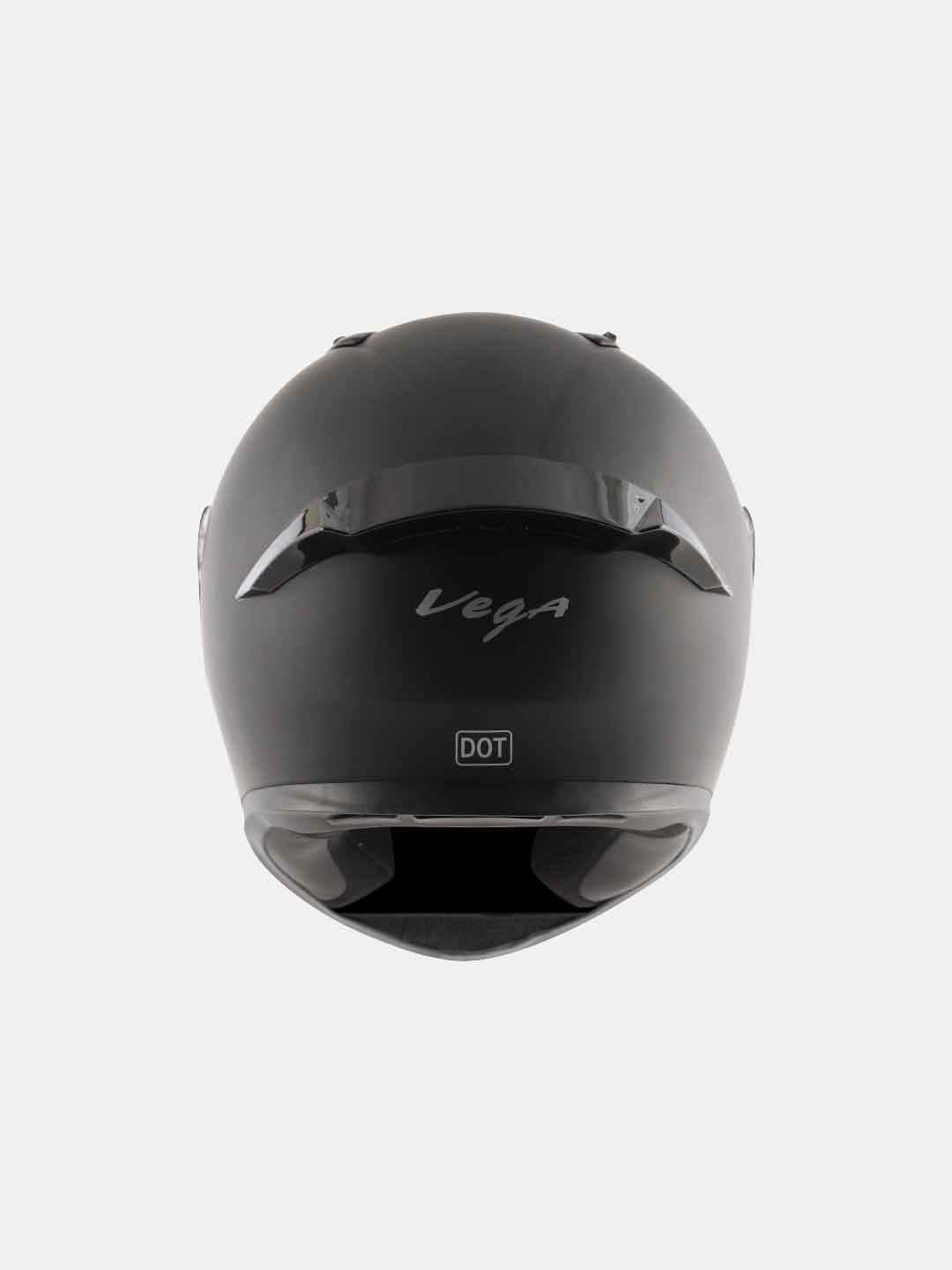 Vega Bolt DX Solid Full Face Helmet Dull Black