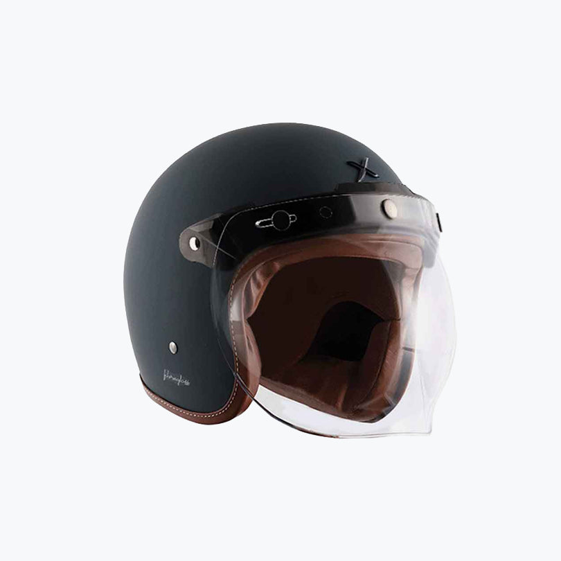 Axor Retro Jet Leather Dull Slate Helmet