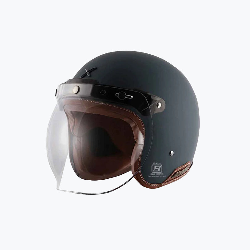 Axor Retro Jet Leather Dull Slate Helmet