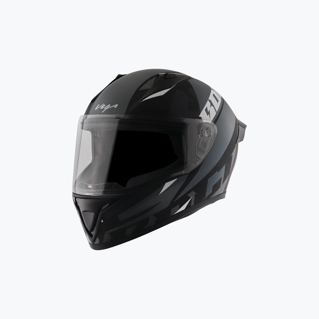 Vega Bolt DX Macho Full Face Helmet Dull Black Grey
