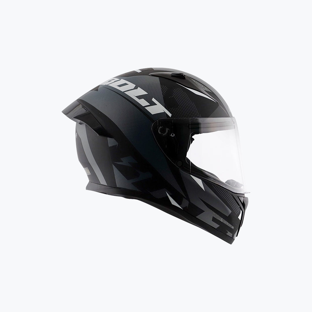 Vega Bolt DX Macho Full Face Helmet Dull Black Grey