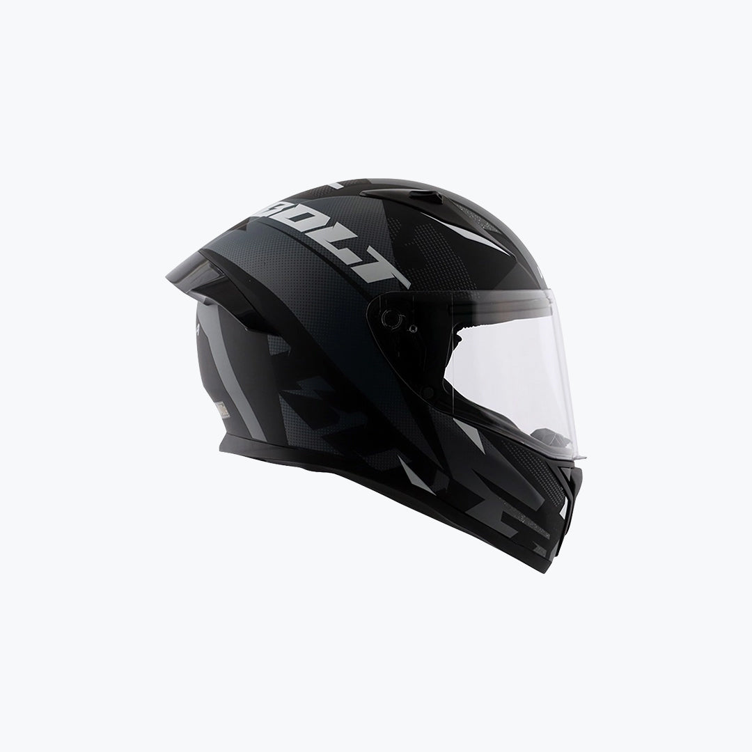Vega Bolt Macho Full Face Helmet Dull Black Grey