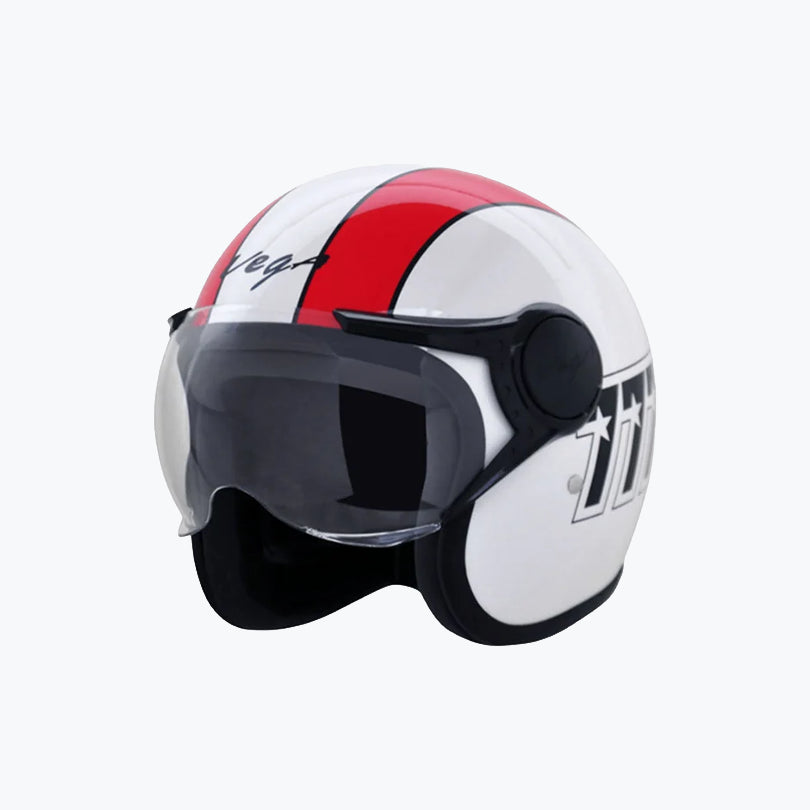 Vega jet 777 With Visor White Red