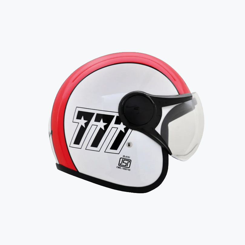Vega jet 777 With Visor White Red