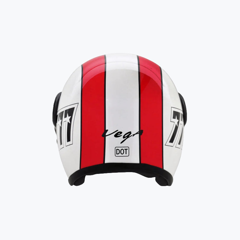 Vega jet 777 With Visor White Red
