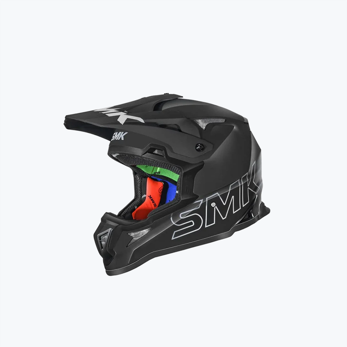 SMK Allterra S01 Unicolour MA260 Matt Black Grey Adventure Full Face Helmet - L