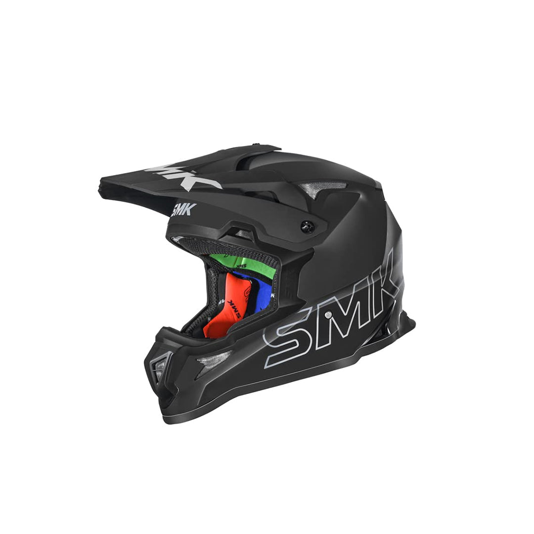 SMK Allterra S01 Unicolour MA260 Matt Black Grey Adventure Full Face Helmet - L