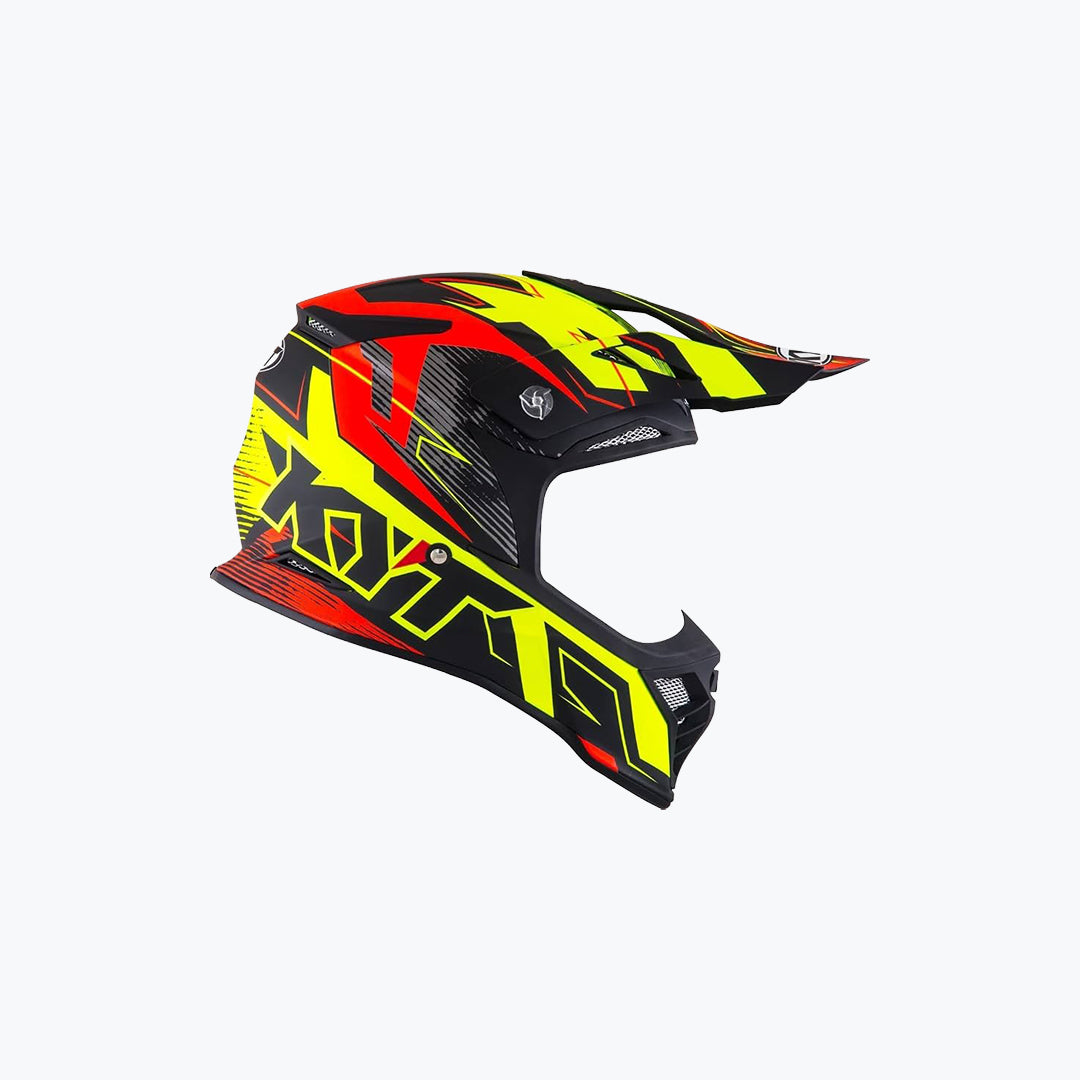 KYT Skyhawk Digger Matt Yellow Orange Off-Road Motocross Helmet