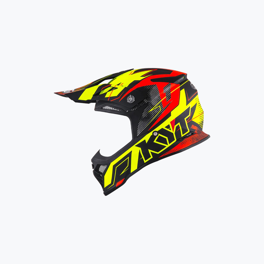 KYT Skyhawk Digger Matt Yellow Orange Off-Road Motocross Helmet