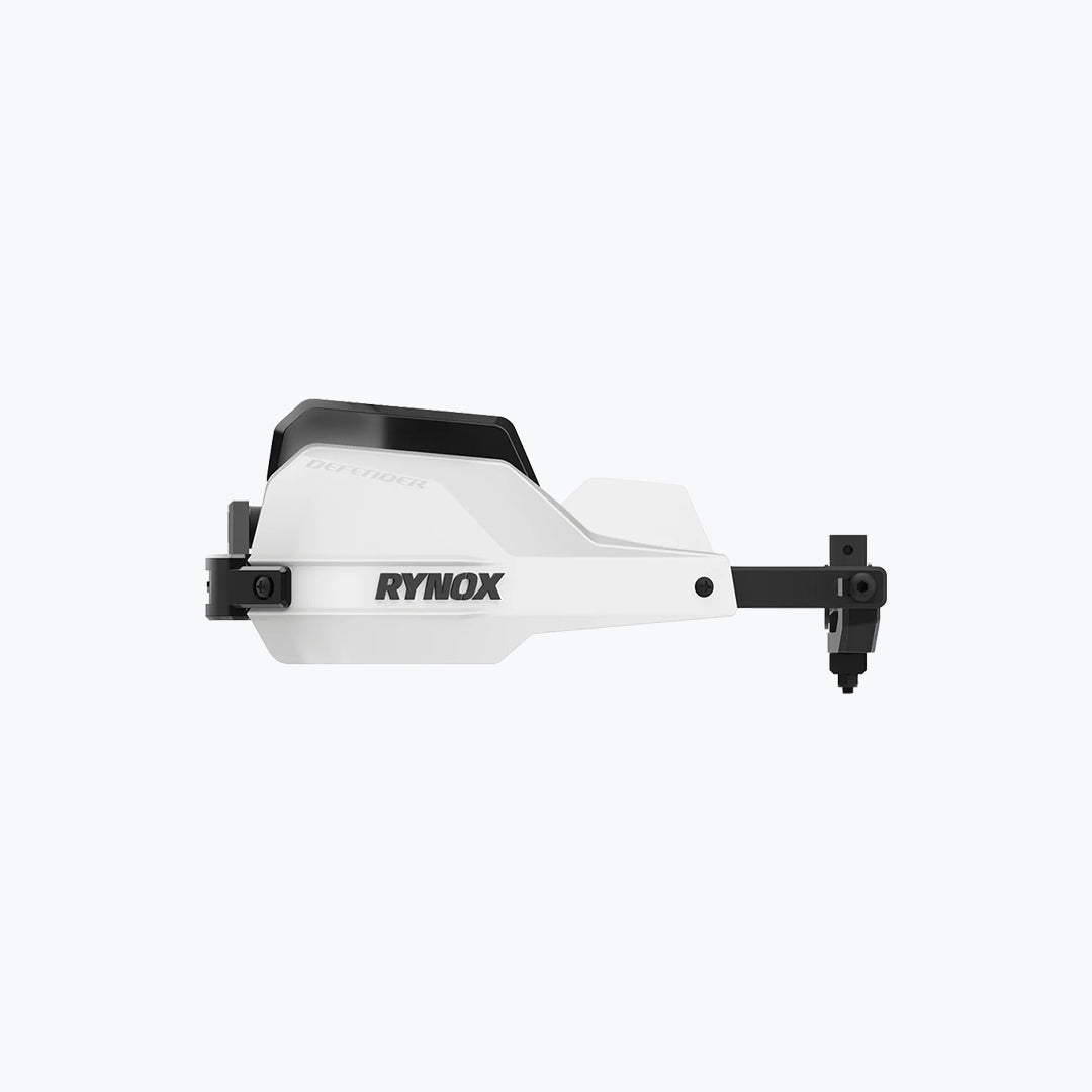 Rynox Defender Pro White on Black Handguard / Black Handguard