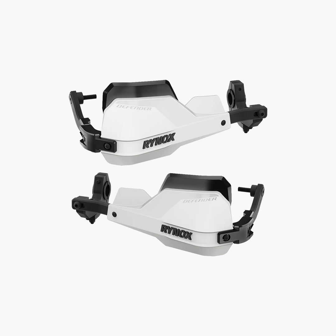 Rynox Defender Pro White on Black Handguard / Black Handguard