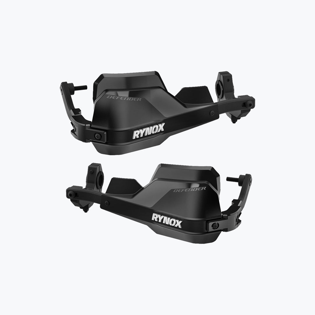 Rynox Defender Pro White on Black Handguard / Black Handguard