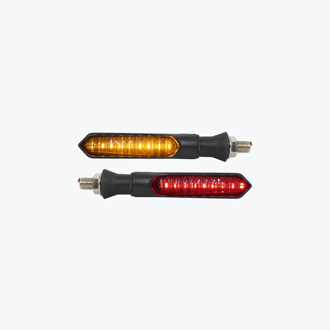 Candle Running LED Indicator Yellow with Red / Blue / White Running Light for Motorcycles