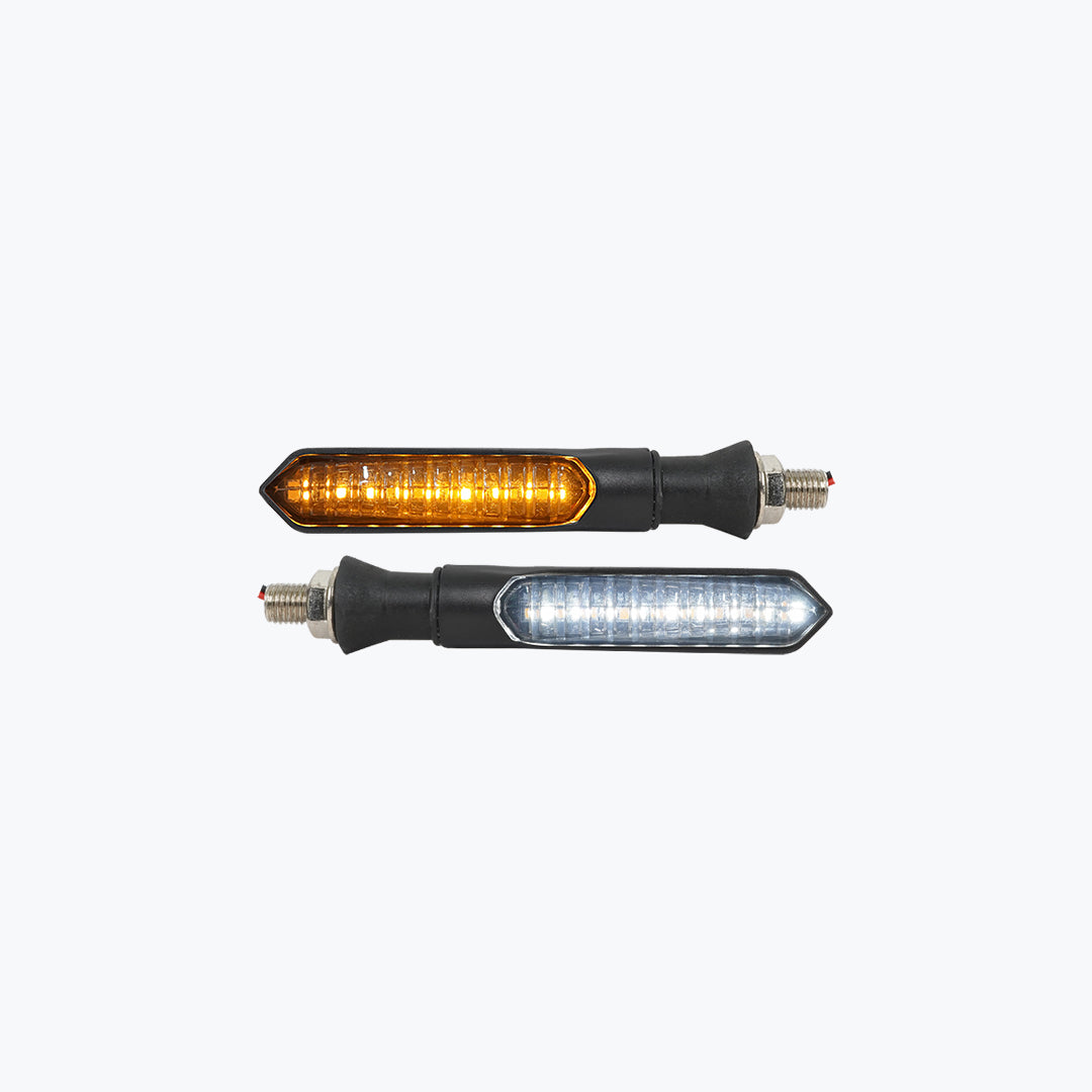 Candle Running LED Indicator Yellow with Red / Blue / White Running Light for Motorcycles