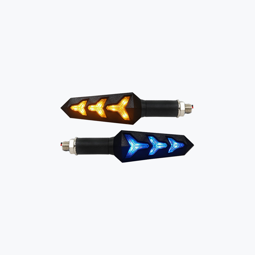 HJG D-150 Running Indicator Yellow Blue Universal LED Sequential Turn Signal