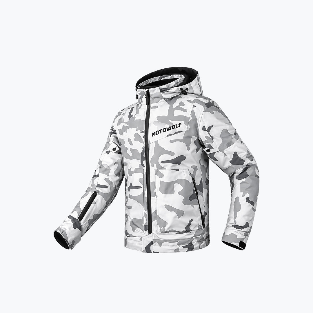 MOTOWOLF 0520 Camo Motorcycle Riding Jacket