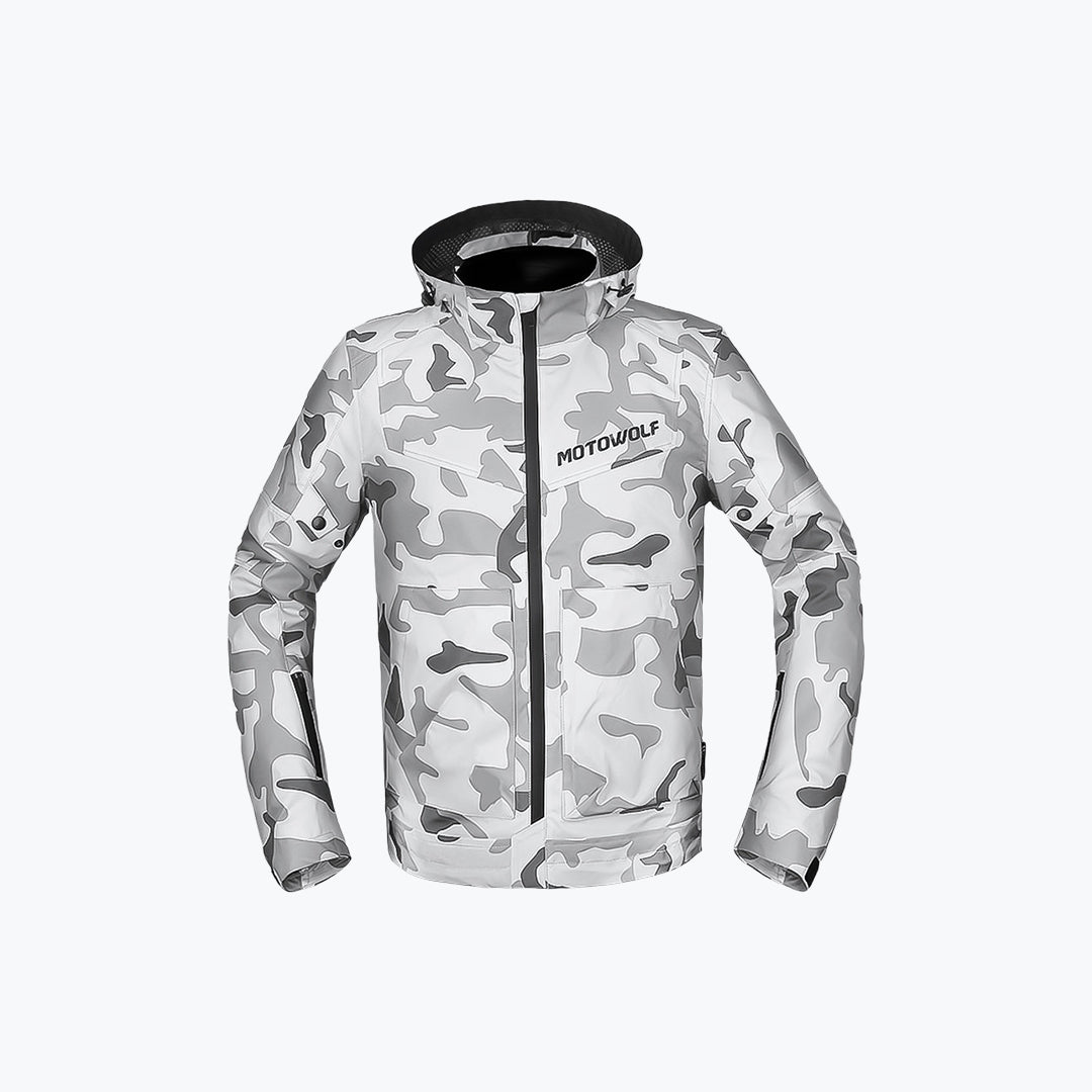 MOTOWOLF 0520 Camo Motorcycle Riding Jacket