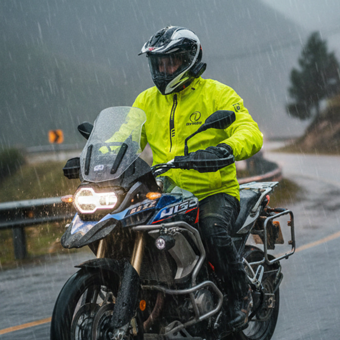 Rynox H2Go Pro 3 Rain Jacket Fluorescent S