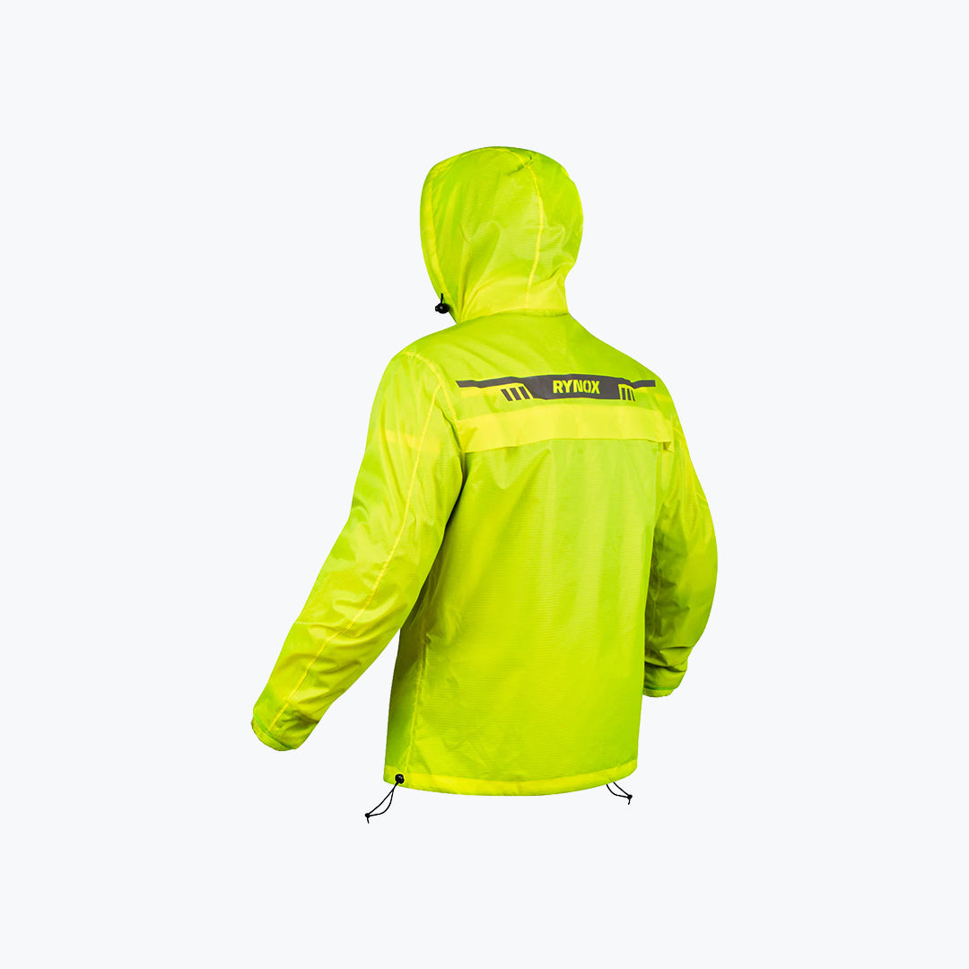 Rynox H2Go Pro 3 Rain Jacket Black / FLU / Hi Viz GRN