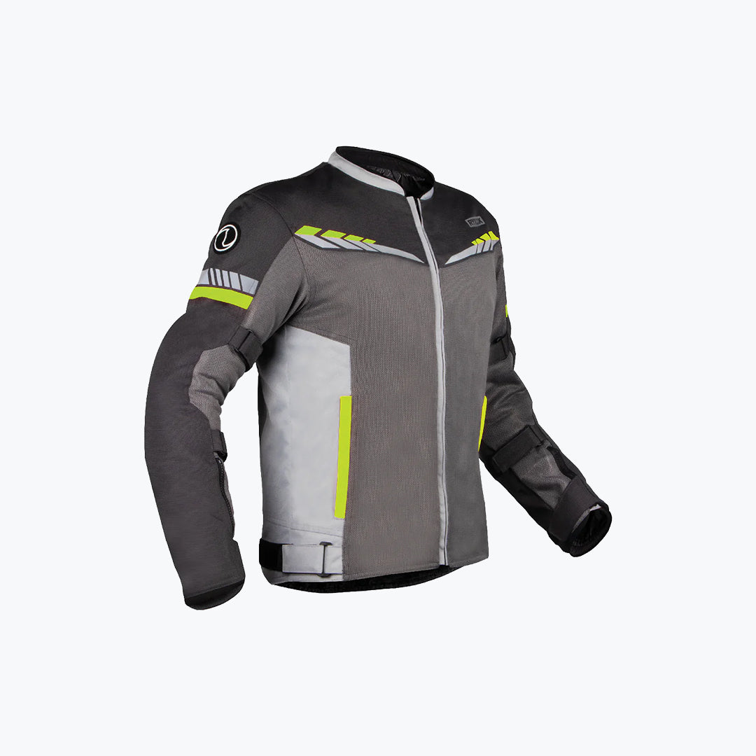 Rynox Air GT 4 Jacket Grey Hi Viz Green