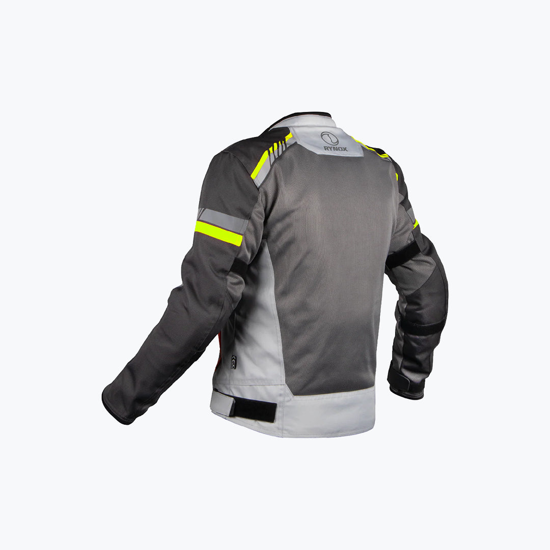 Rynox Air GT 4 Jacket Grey Hi Viz Green