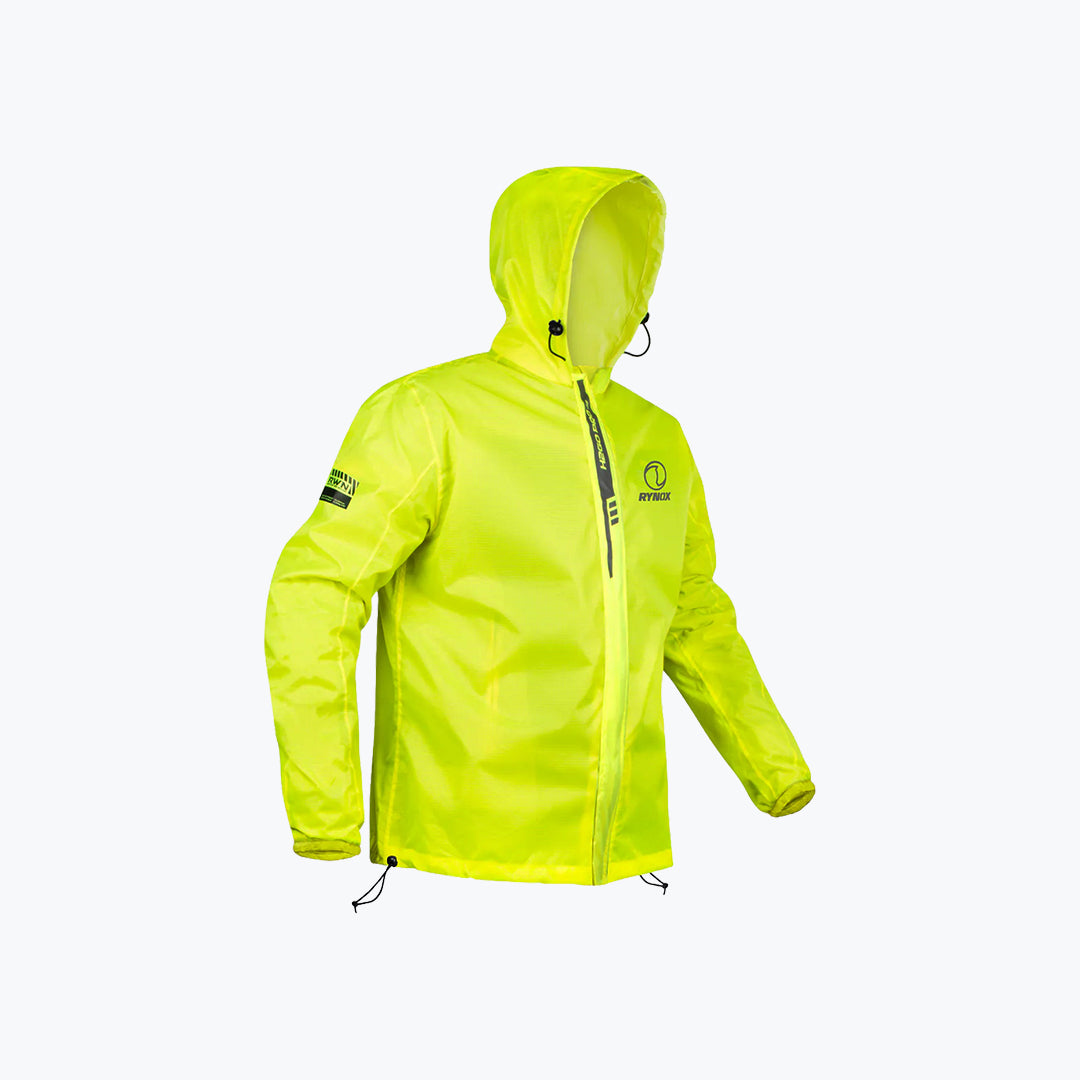 Rynox H2Go Pro 3 Rain Jacket Black / FLU / Hi Viz GRN