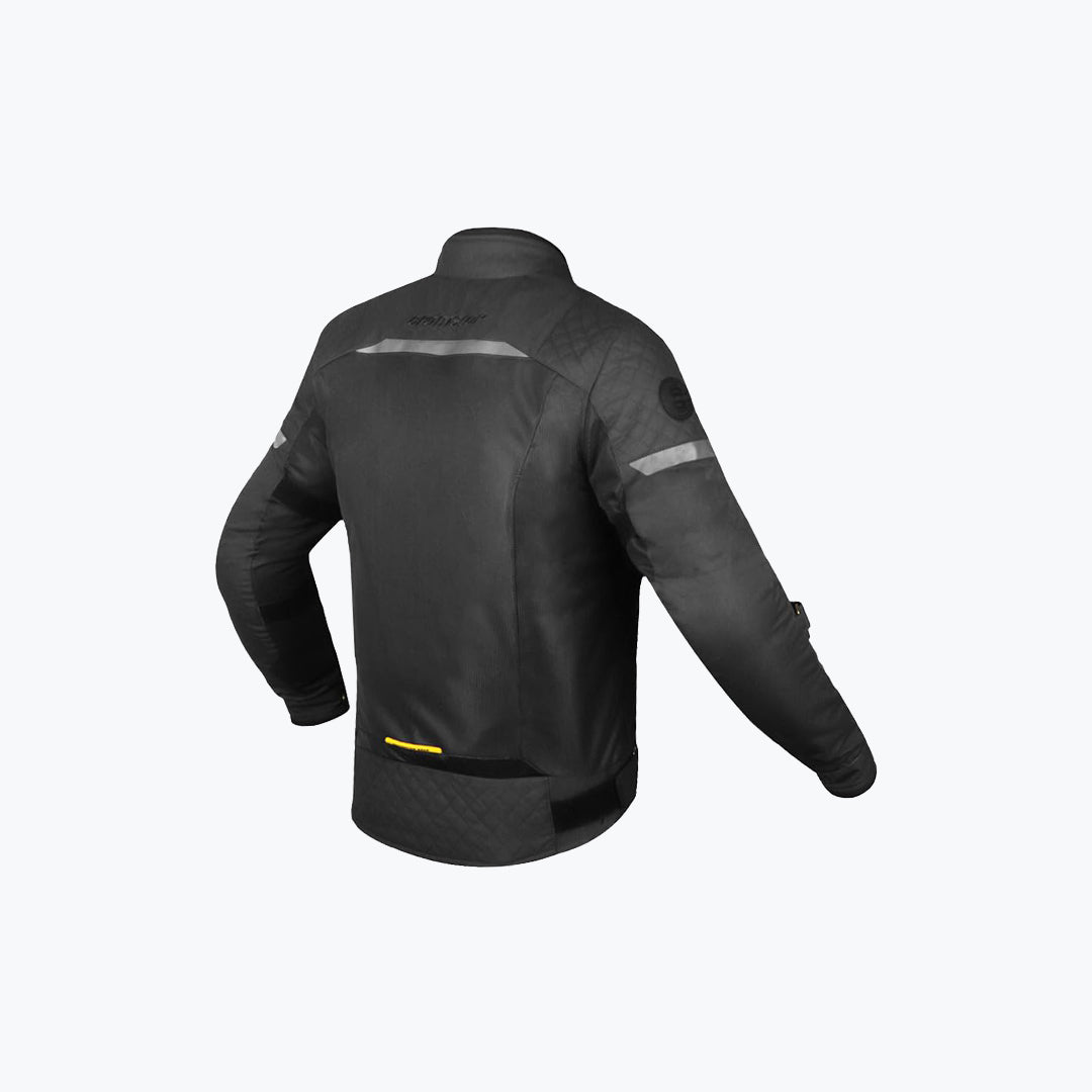 CRAMSTER Flux Jacket Black Motorcycle Riding Jacket Protective Riding Gear