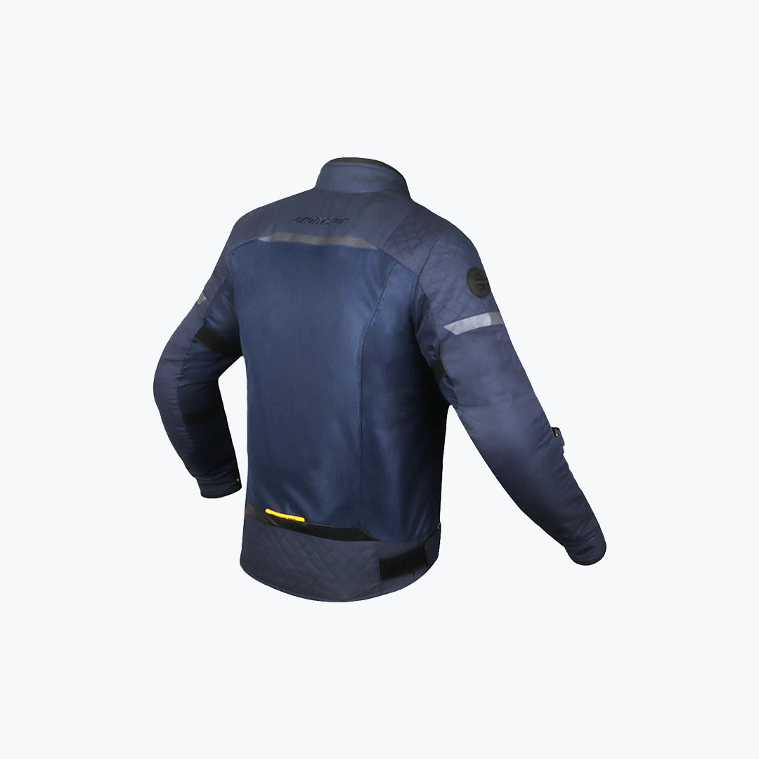 CRAMSTER Flux Jacket Blue Motorcycle Riding Jacket Protective Riding Gear