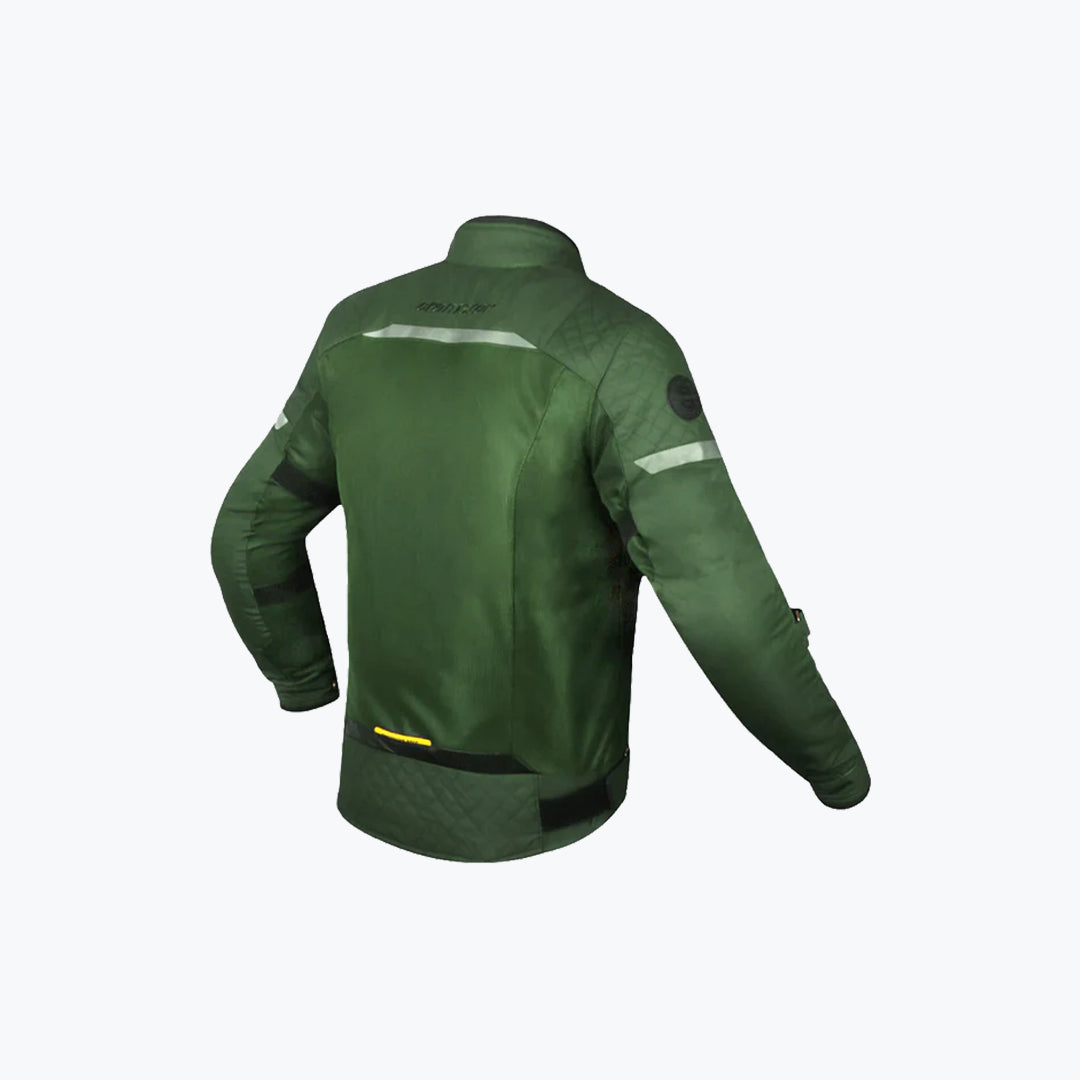 CRAMSTER Flux Jacket Green Motorcycle Riding Jacket Protective Riding Gear