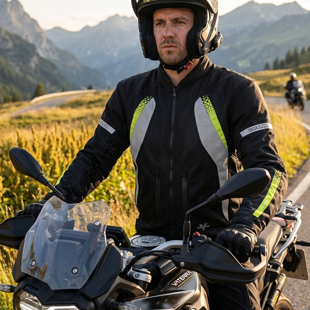 ViaTerra Spencer Street Mesh Jacket Black Green XL