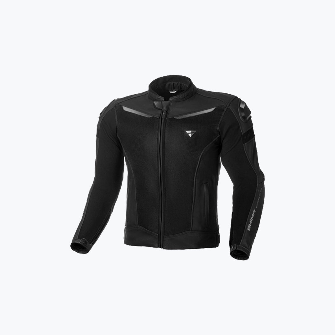 SHIMA Piston Leather Mesh Jacket Black 50