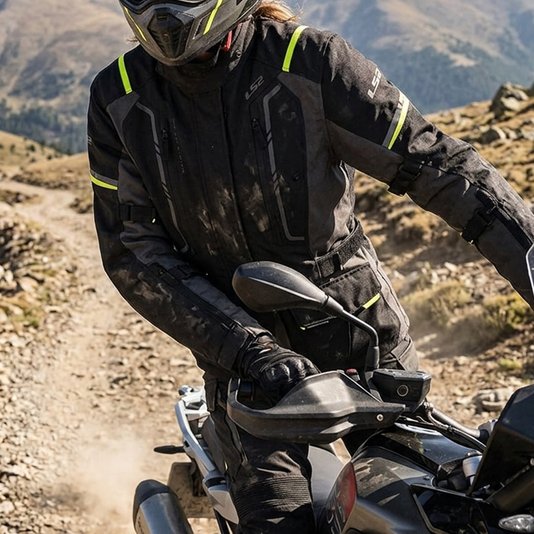 LS2 Narvik Man Jacket Grey Black Hi-V Yellow