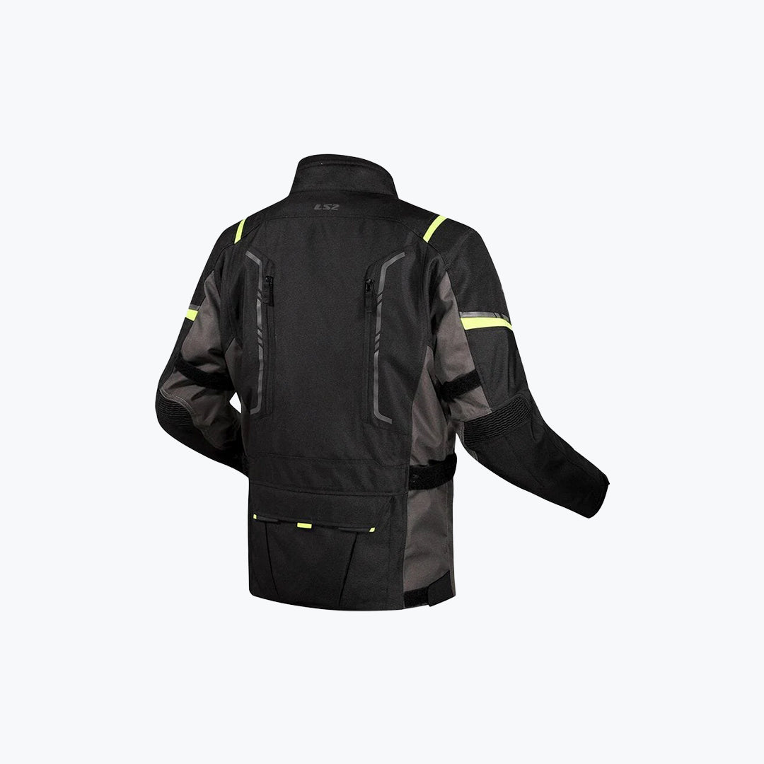LS2 Narvik Man Jacket Grey Black Hi-V Yellow